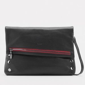 Hammitt | VIP MED Black Zippered Leather Crossbody Clutch